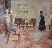 Edouard Vuillard The woman standing in the living room oil on canvas